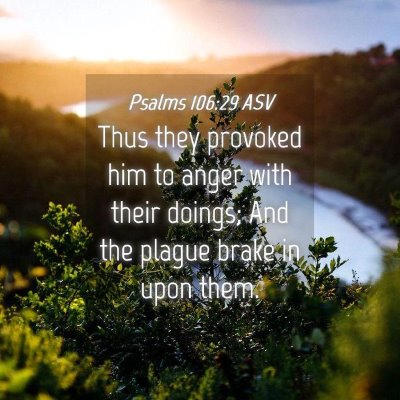 Picture 04 - Psalms 106:29 ASV - Thus they provoked him to anger with their - Bible Verse Picture