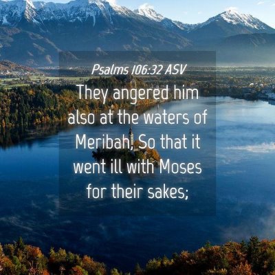 Picture 04 - Psalms 106:32 ASV - They angered him also at the waters of Meribah, - Bible Verse Picture