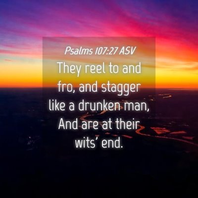 Picture 04 - Psalms 107:27 ASV - They reel to and fro, and stagger like a drunken - Bible Verse Picture
