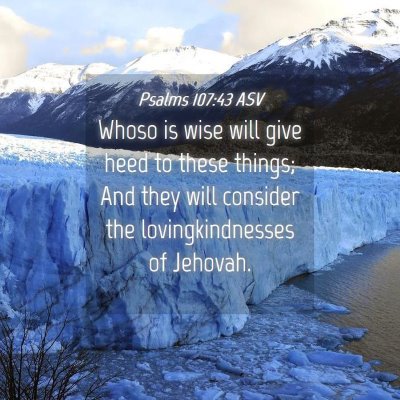 Picture 04 - Psalms 107:43 ASV - Whoso is wise will give heed to these things; And - Bible Verse Picture
