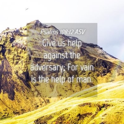 Picture 04 - Psalms 108:12 ASV - Give us help against the adversary; For vain is - Bible Verse Picture