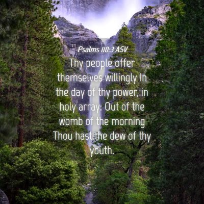 Picture 04 - Psalms 110:3 ASV - Thy people offer themselves willingly In the day - Bible Verse Picture