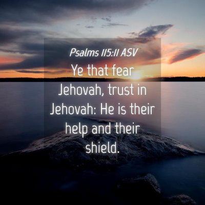 Picture 04 - Psalms 115:11 ASV - Ye that fear Jehovah, trust in Jehovah: He is - Bible Verse Picture
