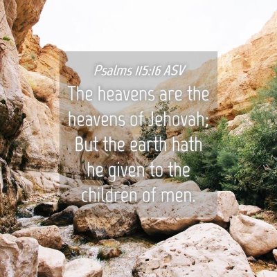 Picture 04 - Psalms 115:16 ASV - The heavens are the heavens of Jehovah; But the - Bible Verse Picture