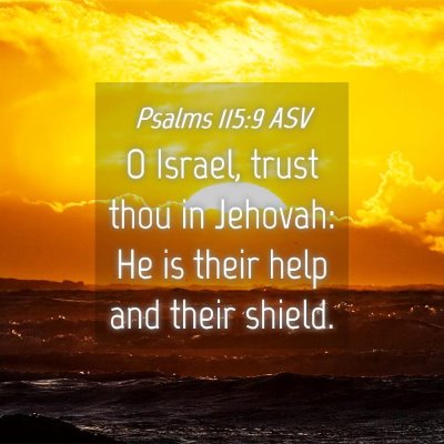Picture 04 - Psalms 115:9 ASV - O Israel, trust thou in Jehovah: He is their help - Bible Verse Picture
