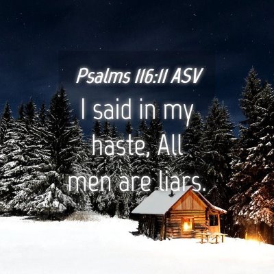 Picture 04 - Psalms 116:11 ASV - I said in my haste, All men are - Bible Verse Picture