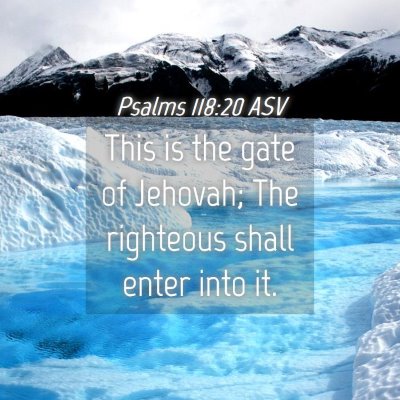 Picture 04 - Psalms 118:20 ASV - This is the gate of Jehovah; The righteous shall - Bible Verse Picture