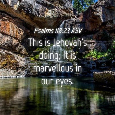 Picture 04 - Psalms 118:23 ASV - This is Jehovah's doing; It is marvellous in our - Bible Verse Picture