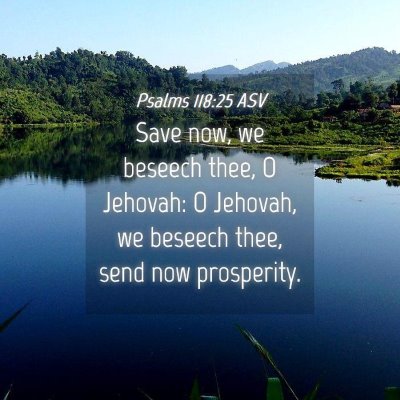 Picture 04 - Psalms 118:25 ASV - Save now, we beseech thee, O Jehovah: O Jehovah, - Bible Verse Picture