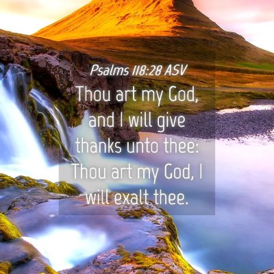 Picture 04 - Psalms 118:28 ASV - Thou art my God, and I will give thanks unto - Bible Verse Picture