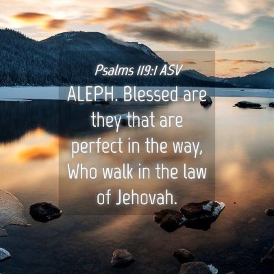 Picture 04 - Psalms 119:1 ASV - ALEPH. Blessed are they that are perfect in the - Bible Verse Picture