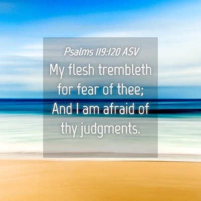 Picture 04 - Psalms 119:120 ASV - My flesh trembleth for fear of thee; And I am - Bible Verse Picture