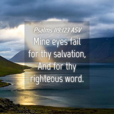 Picture 04 - Psalms 119:123 ASV - Mine eyes fail for thy salvation, And for thy - Bible Verse Picture