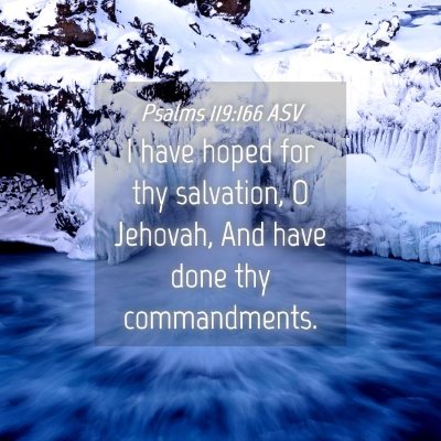 Picture 04 - Psalms 119:166 ASV - I have hoped for thy salvation, O Jehovah, And - Bible Verse Picture