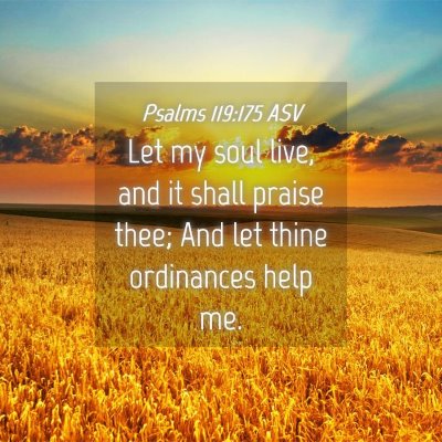 Picture 04 - Psalms 119:175 ASV - Let my soul live, and it shall praise thee; And - Bible Verse Picture