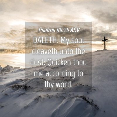 Picture 04 - Psalms 119:25 ASV - DALETH. My soul cleaveth unto the dust: Quicken - Bible Verse Picture