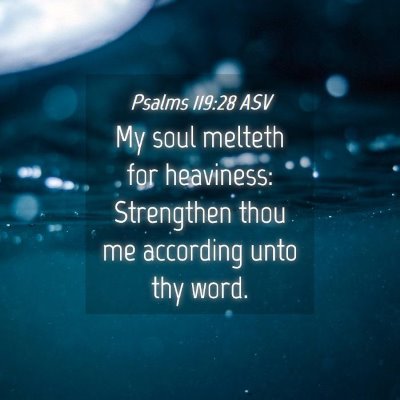 Picture 04 - Psalms 119:28 ASV - My soul melteth for heaviness: Strengthen thou me - Bible Verse Picture