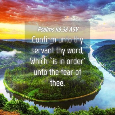 Picture 04 - Psalms 119:38 ASV - Confirm unto thy servant thy word, Which `is in - Bible Verse Picture