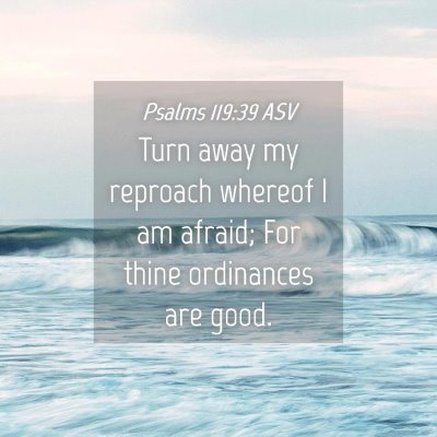 Picture 04 - Psalms 119:39 ASV - Turn away my reproach whereof I am afraid; For - Bible Verse Picture