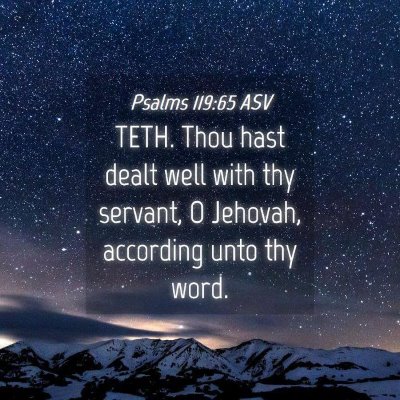 Picture 04 - Psalms 119:65 ASV - TETH. Thou hast dealt well with thy servant, O - Bible Verse Picture