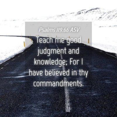 Picture 04 - Psalms 119:66 ASV - Teach me good judgment and knowledge; For I have - Bible Verse Picture
