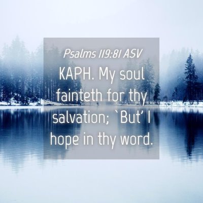 Picture 04 - Psalms 119:81 ASV - KAPH. My soul fainteth for thy salvation; `But' I - Bible Verse Picture