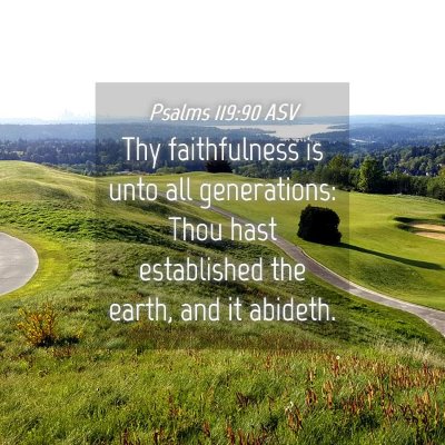 Picture 04 - Psalms 119:90 ASV - Thy faithfulness is unto all generations: Thou - Bible Verse Picture