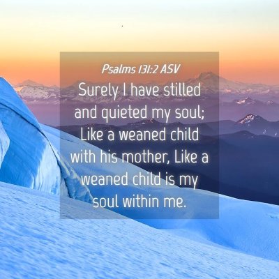 Picture 04 - Psalms 131:2 ASV - Surely I have stilled and quieted my soul; Like a - Bible Verse Picture