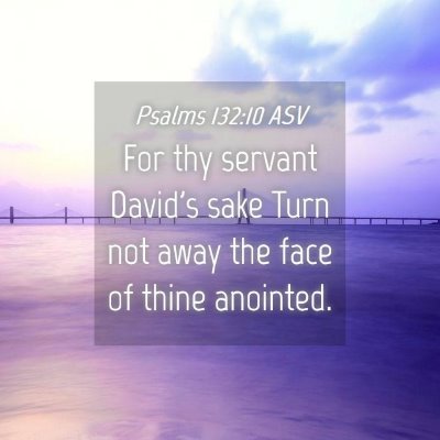 Picture 04 - Psalms 132:10 ASV - For thy servant David's sake Turn not away the - Bible Verse Picture