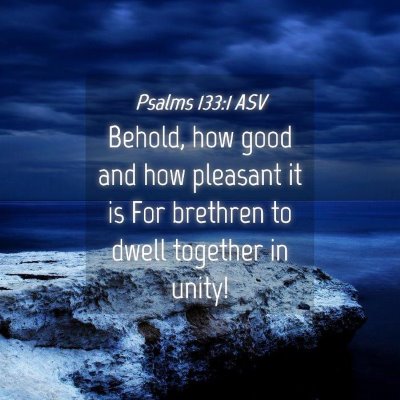 Picture 04 - Psalms 133:1 ASV - Behold, how good and how pleasant it is For - Bible Verse Picture