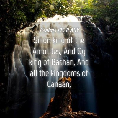 Picture 04 - Psalms 135:11 ASV - Sihon king of the Amorites, And Og king of - Bible Verse Picture