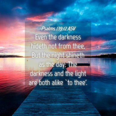 Picture 04 - Psalms 139:12 ASV - Even the darkness hideth not from thee, But the - Bible Verse Picture