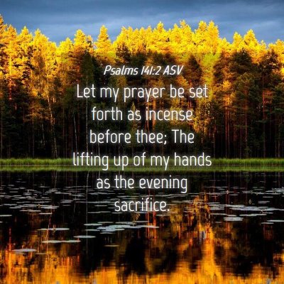 Picture 04 - Psalms 141:2 ASV - Let my prayer be set forth as incense before - Bible Verse Picture