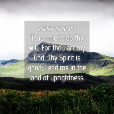 Picture 04 - Psalms 143:10 ASV - Teach me to do thy will; For thou art my God: Thy - Bible Verse Picture
