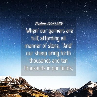 Picture 04 - Psalms 144:13 ASV - `When' our garners are full, affording all manner - Bible Verse Picture