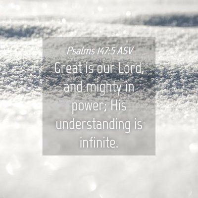 Picture 04 - Psalms 147:5 ASV - Great is our Lord, and mighty in power; His - Bible Verse Picture