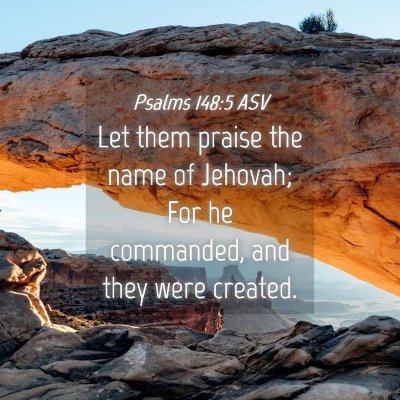 Picture 04 - Psalms 148:5 ASV - Let them praise the name of Jehovah; For he - Bible Verse Picture