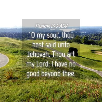Picture 04 - Psalms 16:2 ASV - `O my soul', thou hast said unto Jehovah, Thou - Bible Verse Picture