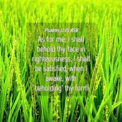 Picture 04 - Psalms 17:15 ASV - As for me, I shall behold thy face in - Bible Verse Picture