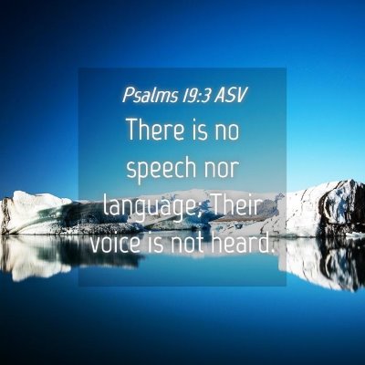 Picture 04 - Psalms 19:3 ASV - There is no speech nor language; Their voice is - Bible Verse Picture