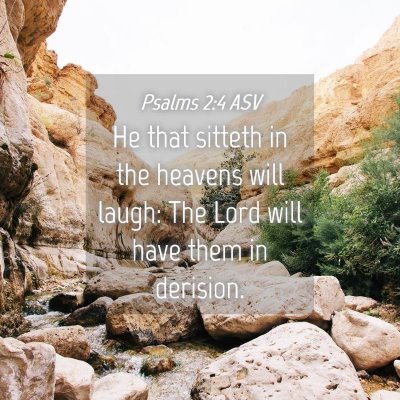 Picture 04 - Psalms 2:4 ASV - He that sitteth in the heavens will laugh: The - Bible Verse Picture