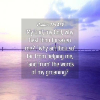 Picture 04 - Psalms 22:1 ASV - My God, my God, why hast thou forsaken me? `Why - Bible Verse Picture