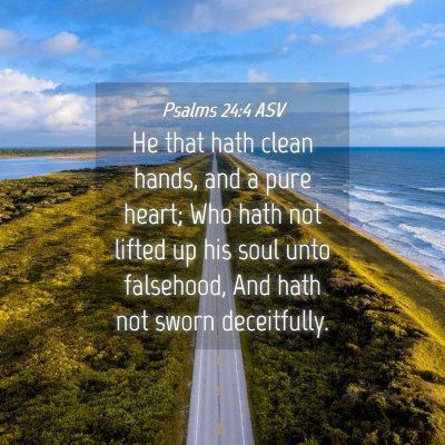 Picture 04 - Psalms 24:4 ASV - He that hath clean hands, and a pure heart; Who - Bible Verse Picture