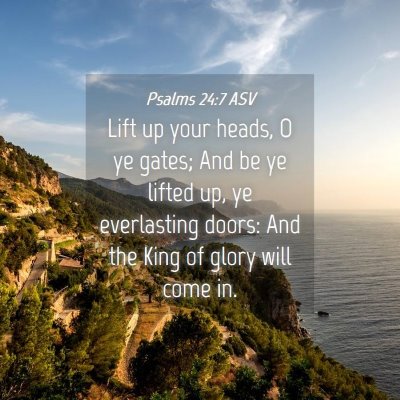 Picture 04 - Psalms 24:7 ASV - Lift up your heads, O ye gates; And be ye lifted - Bible Verse Picture
