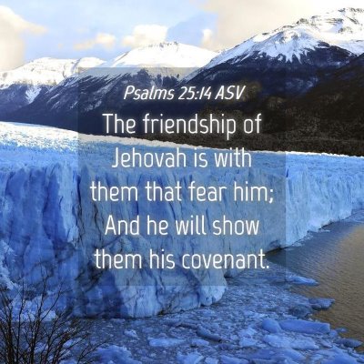 Picture 04 - Psalms 25:14 ASV - The friendship of Jehovah is with them that fear - Bible Verse Picture