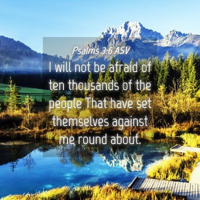 Picture 04 - Psalms 3:6 ASV - I will not be afraid of ten thousands of the - Bible Verse Picture