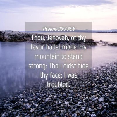 Picture 04 - Psalms 30:7 ASV - Thou, Jehovah, of thy favor hadst made my - Bible Verse Picture