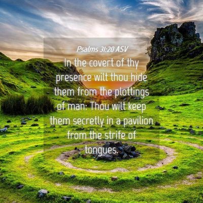 Picture 04 - Psalms 31:20 ASV - In the covert of thy presence wilt thou hide them - Bible Verse Picture