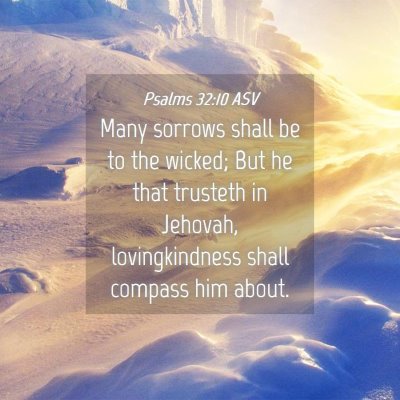 Picture 04 - Psalms 32:10 ASV - Many sorrows shall be to the wicked; But he that - Bible Verse Picture
