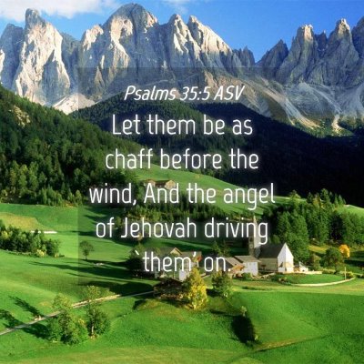 Picture 04 - Psalms 35:5 ASV - Let them be as chaff before the wind, And the - Bible Verse Picture
